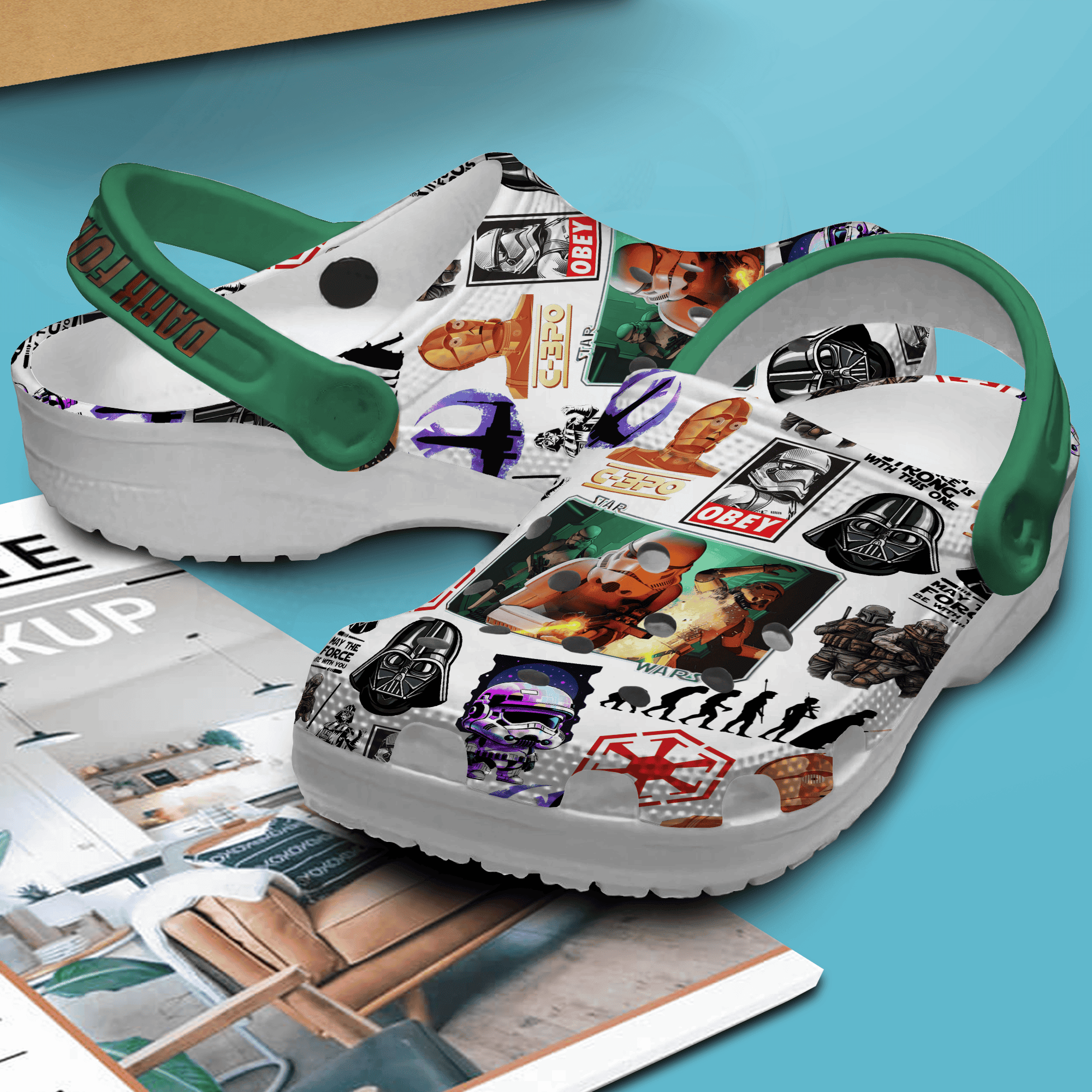 Merchidea Star Wars Movie Crocs Crocband Clogs Shoes Comfortable For Men Women and Kids