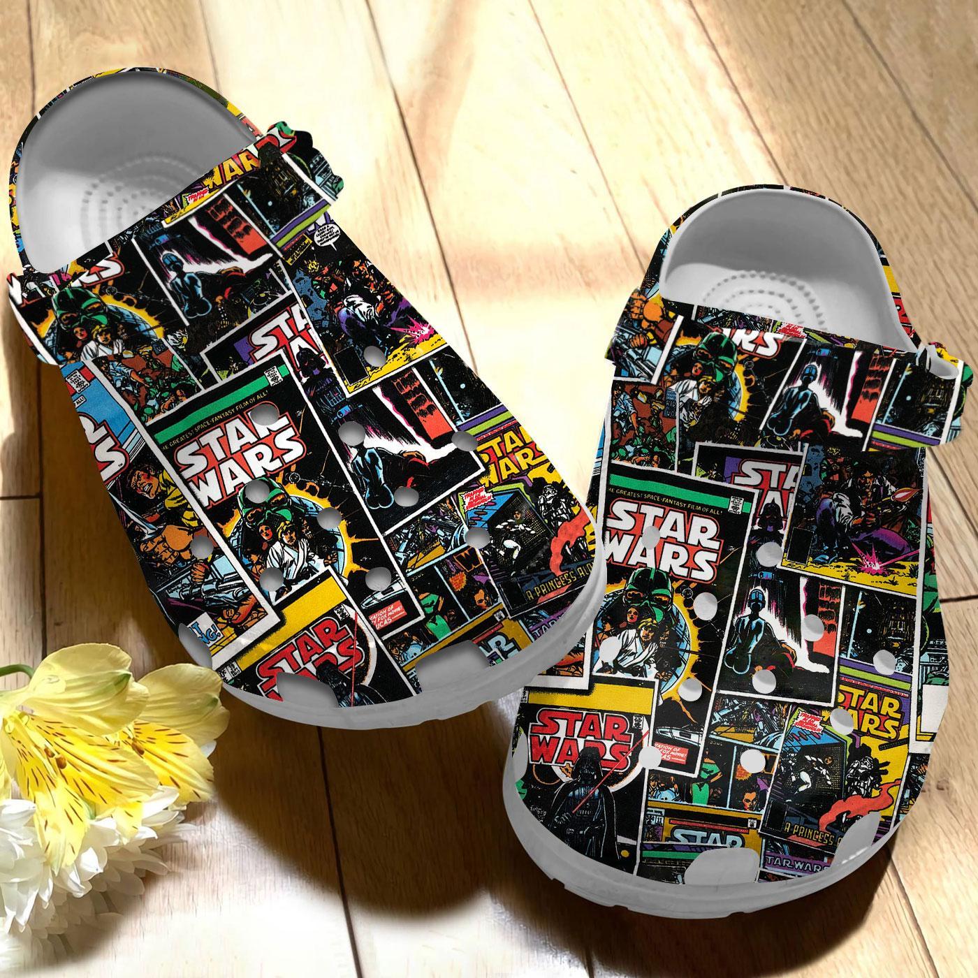 Merchidea Star Wars Movie Crocs Crocband Clogs Shoes Comfortable For Men Women and Kids
