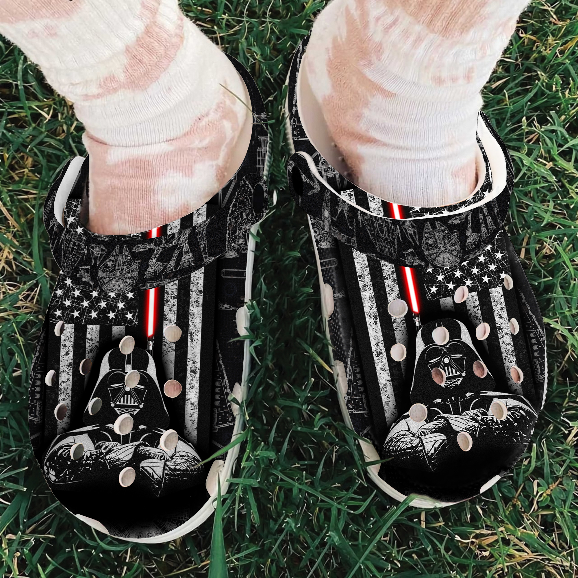 Merchidea Star Wars Movie Crocs Crocband Clogs Shoes Comfortable For Men Women and Kids