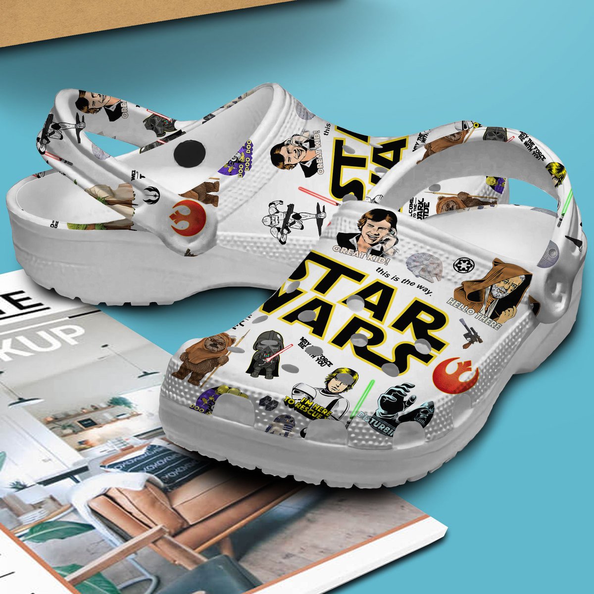 Merchidea Star Wars Movie Crocs Crocband Clogs Shoes Comfortable For Men Women and Kids