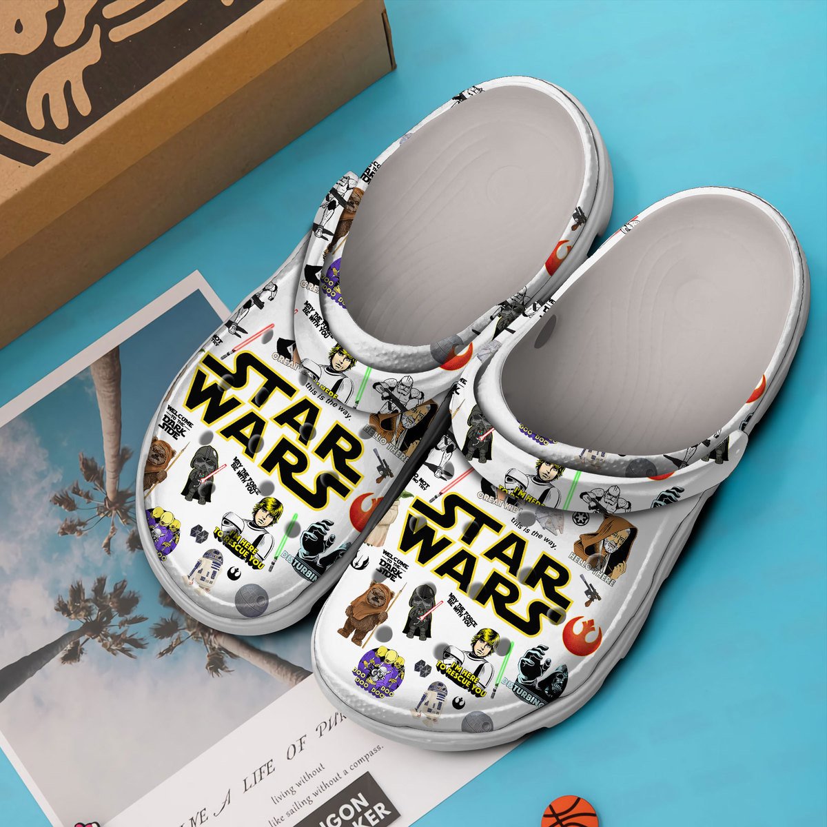 Merchidea Star Wars Movie Crocs Crocband Clogs Shoes Comfortable For Men Women and Kids