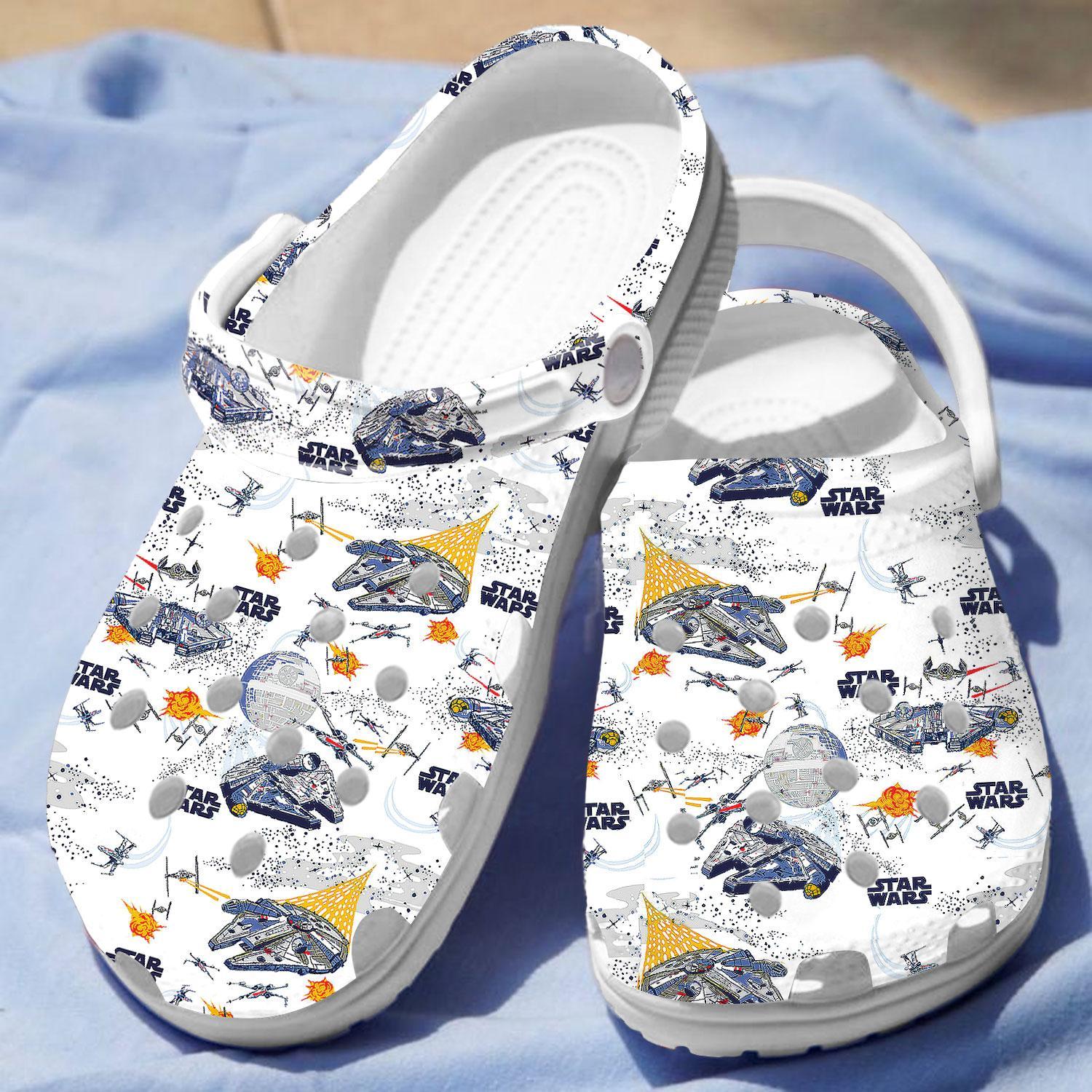 Merchidea Star Wars Movie Crocs Crocband Clogs Shoes Comfortable For Men Women and Kids