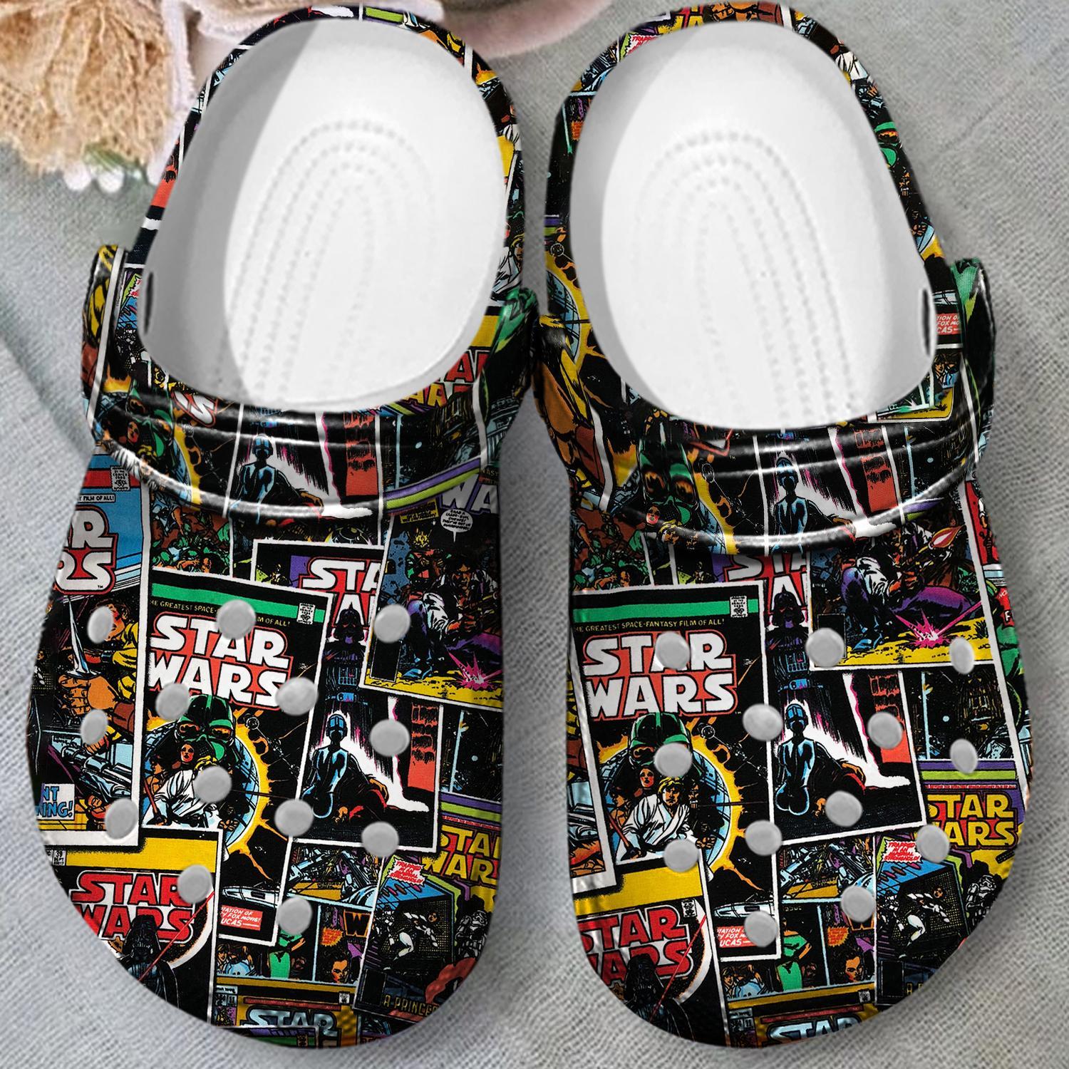 Merchidea Star Wars Movie Crocs Crocband Clogs Shoes Comfortable For Men Women and Kids