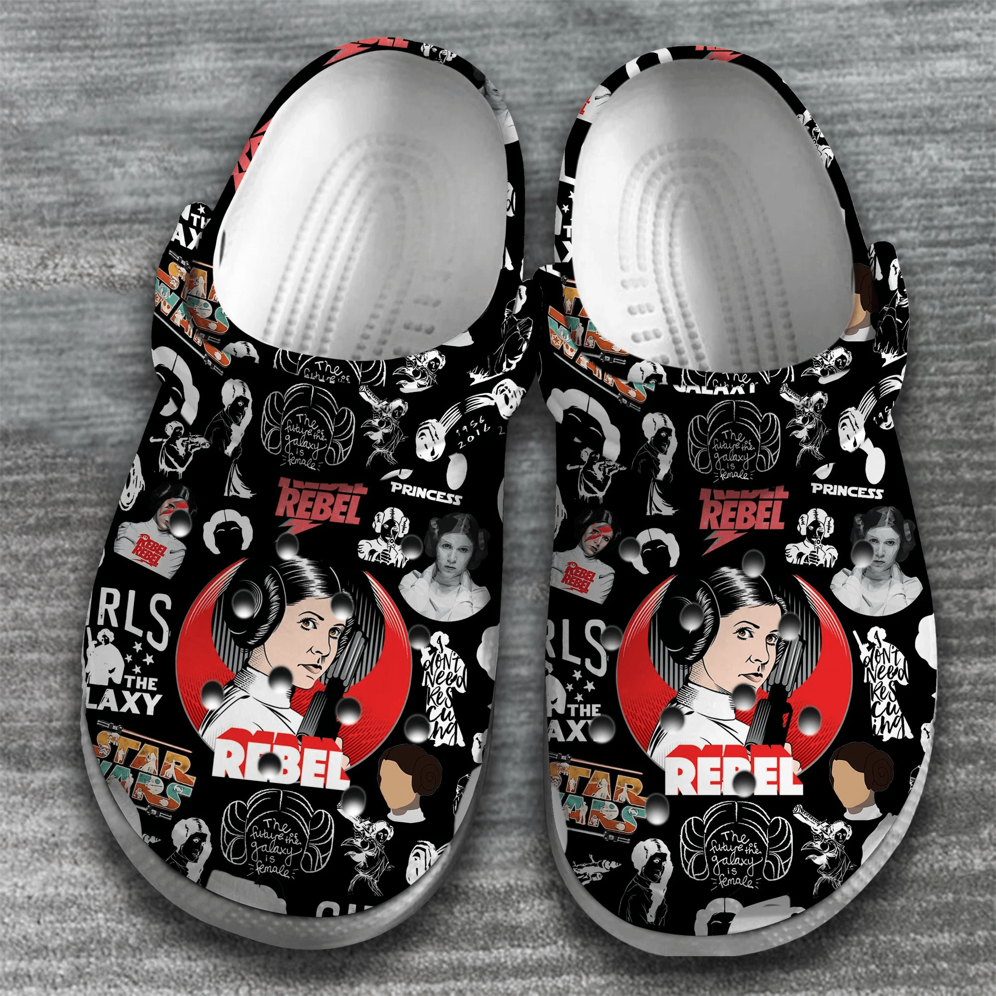 Merchidea Star Wars Movie leia Mother Day Crocs Crocband Clogs Shoes Comfortable For Men Women and Kids