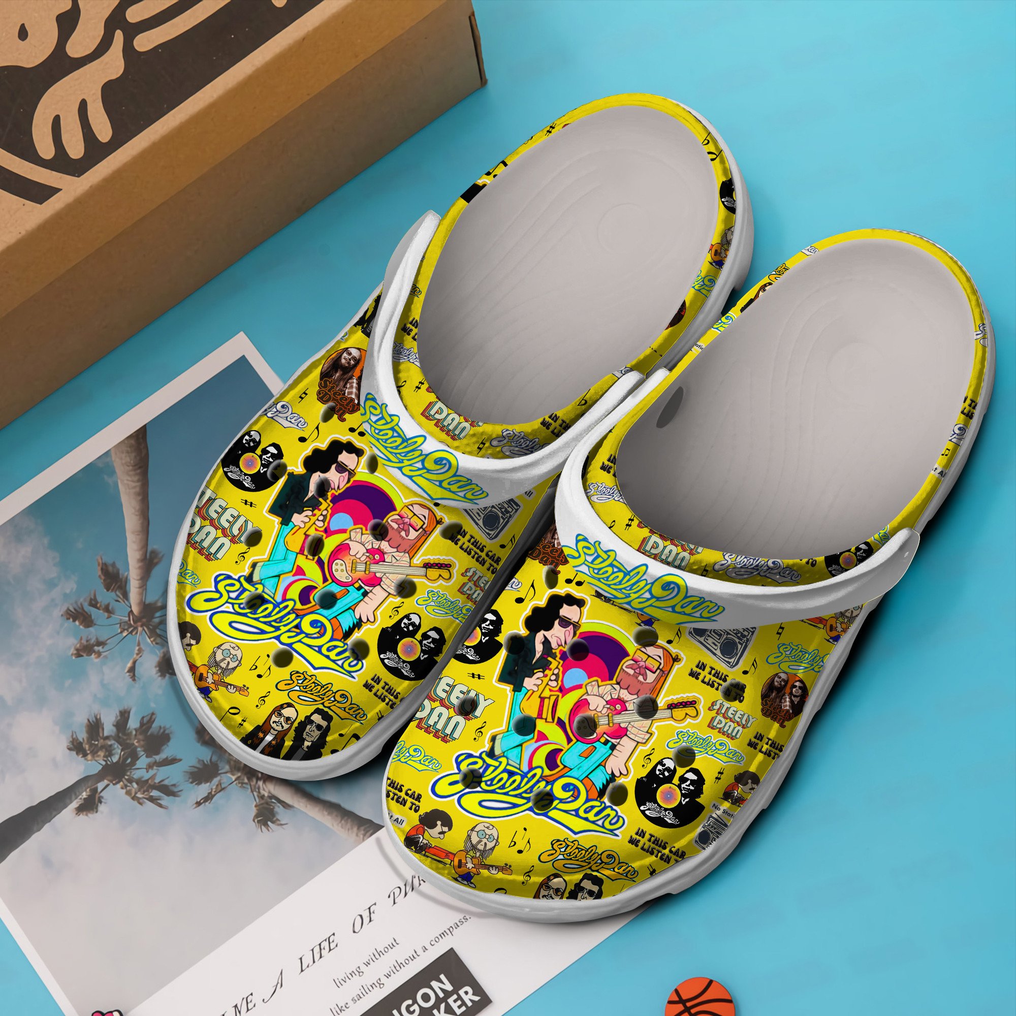 Merchidea Steely Dan Music Crocs Crocband Clogs Shoes Comfortable For Men Women and Kids