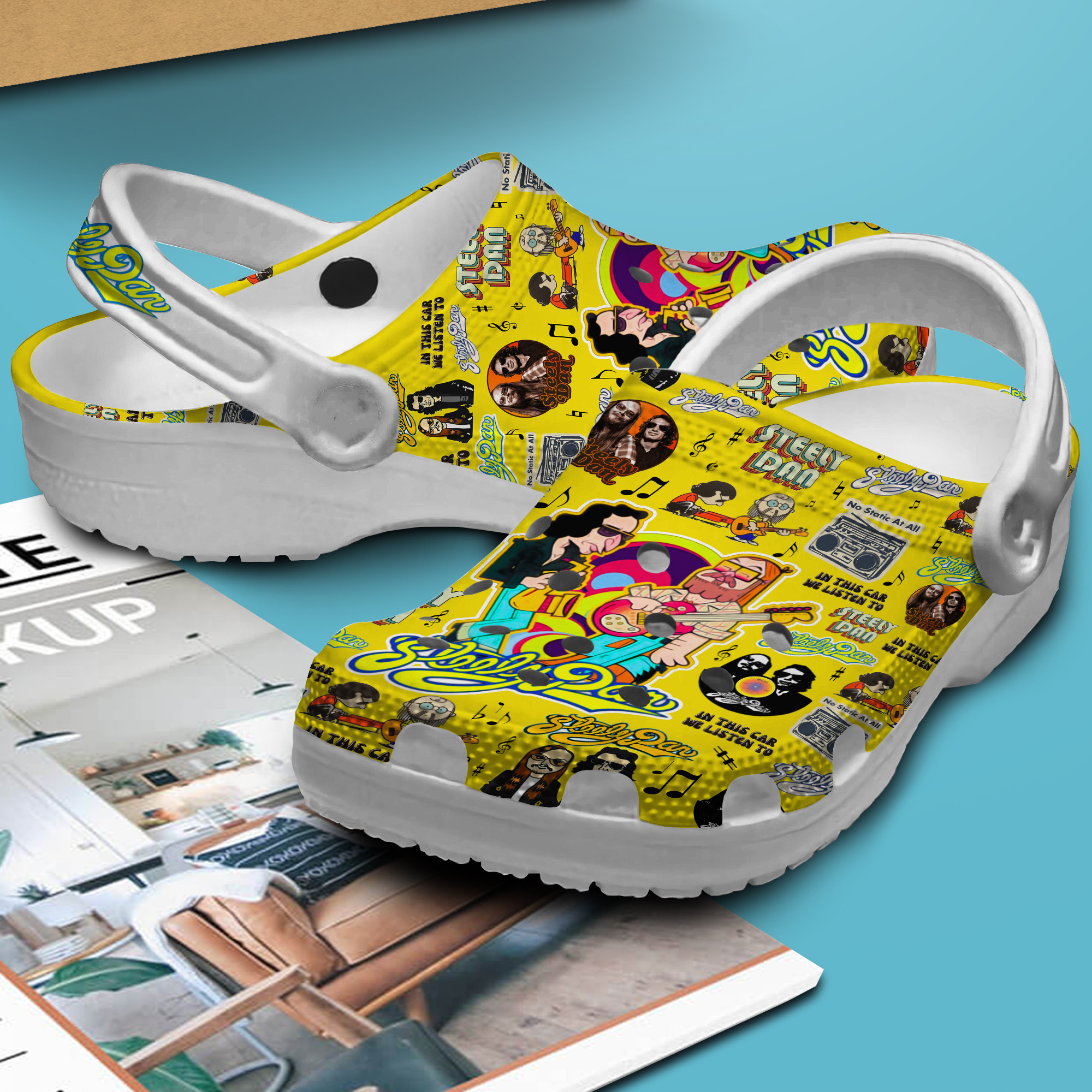 Merchidea Steely Dan Music Crocs Crocband Clogs Shoes Comfortable For Men Women and Kids