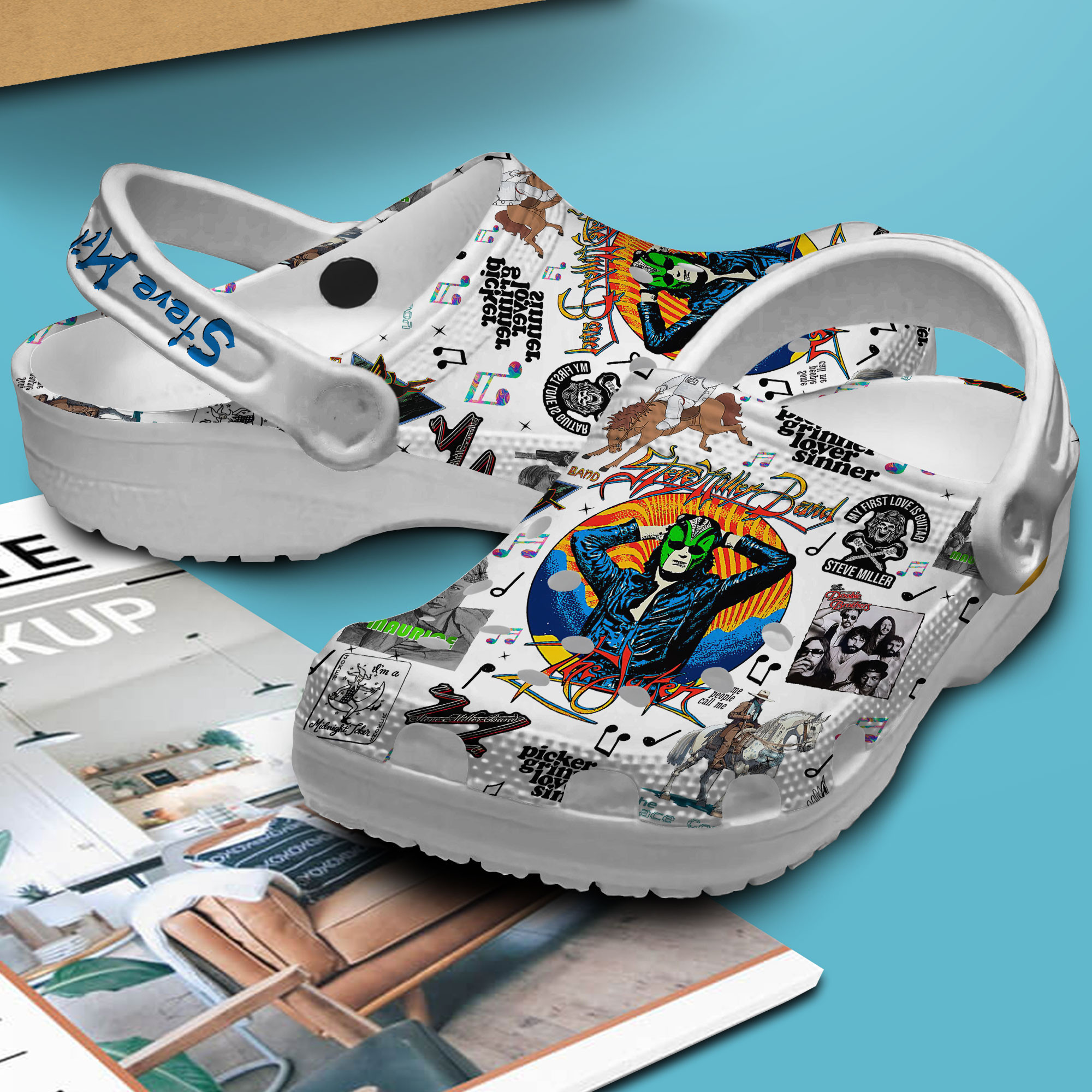 Merchidea Steve Miller Music Crocs Crocband Clogs Shoes Comfortable For Men Women and Kids
