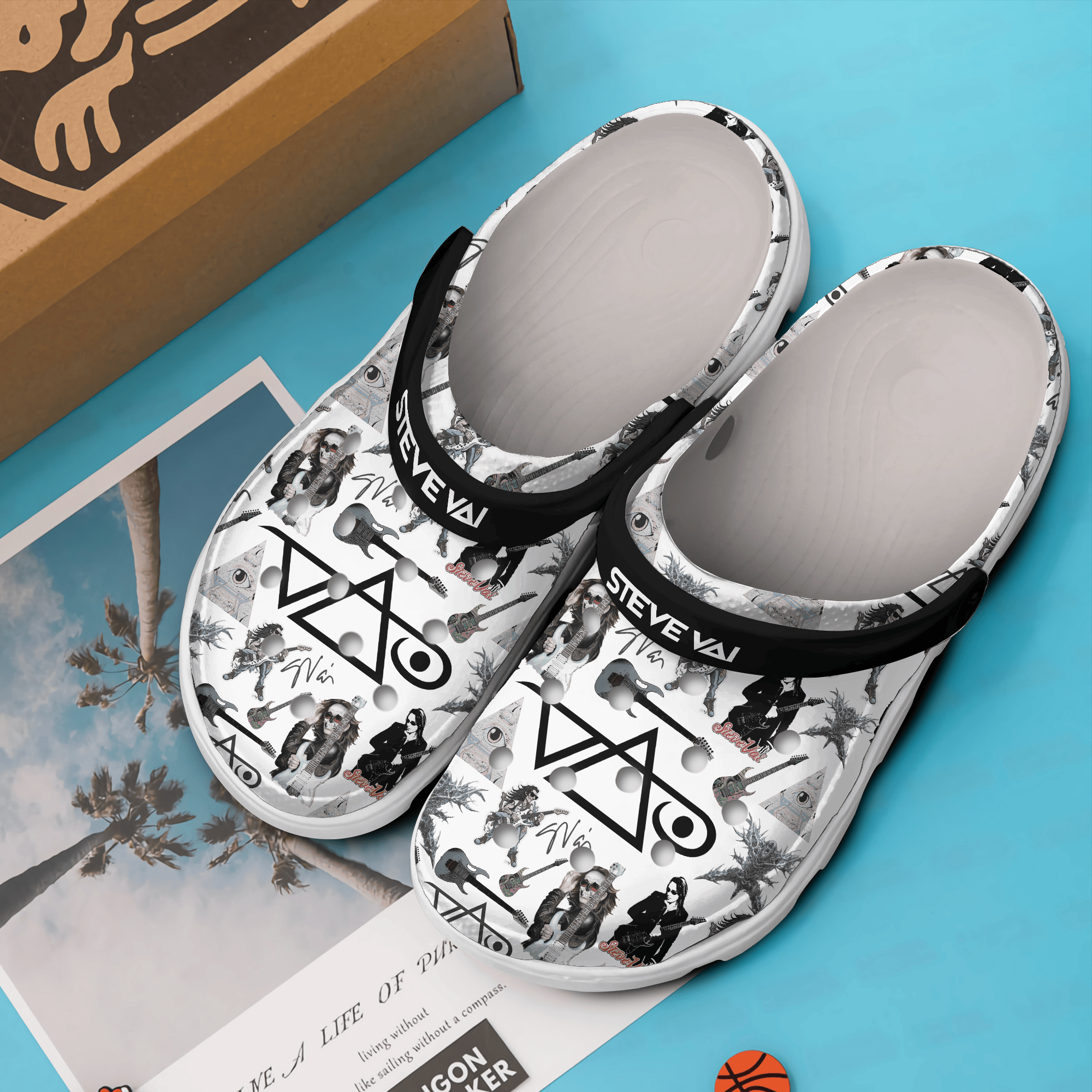 Merchidea Steve Vai Music Crocs Crocband Clogs Shoes Comfortable For Men Women and Kids