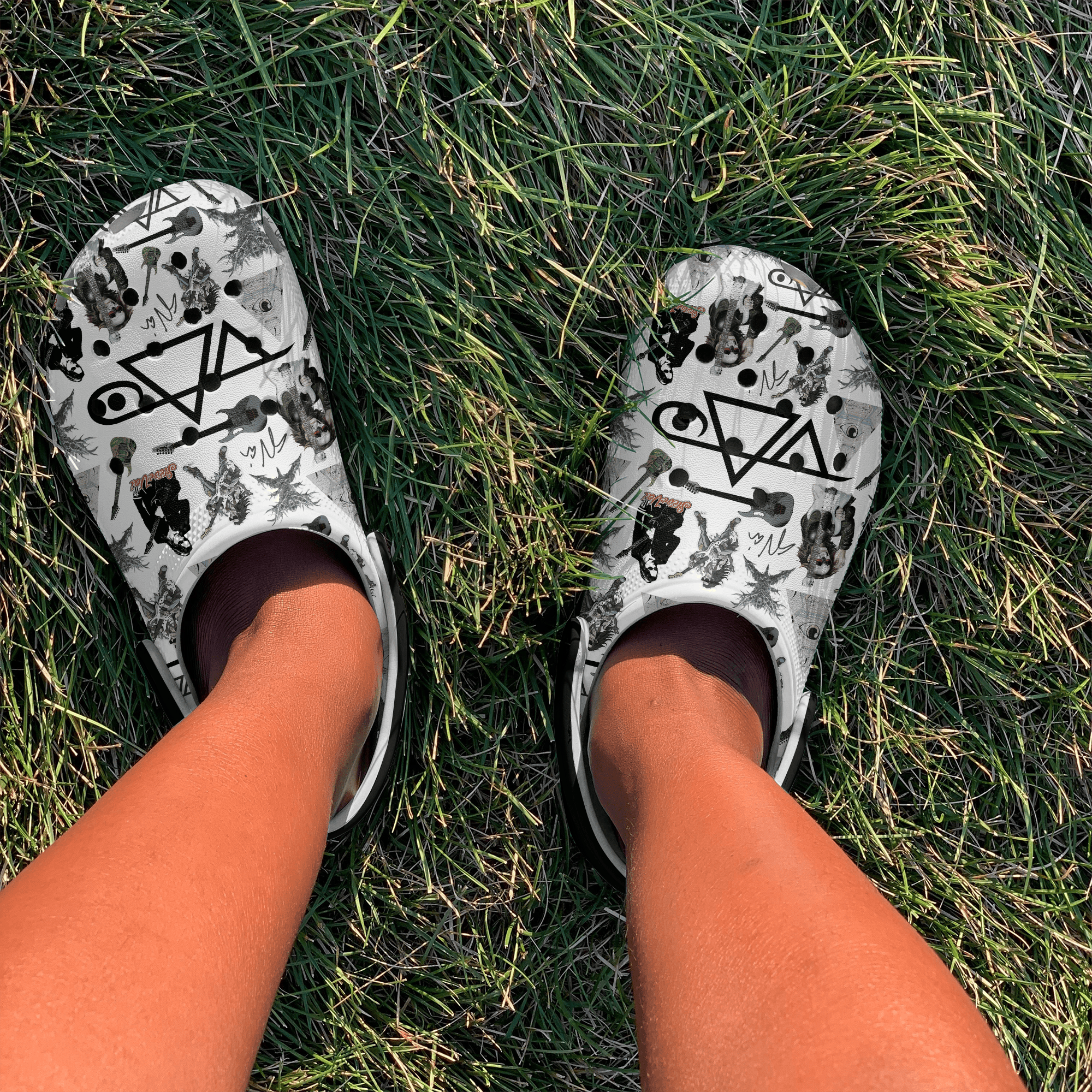 Merchidea Steve Vai Music Crocs Crocband Clogs Shoes Comfortable For Men Women and Kids
