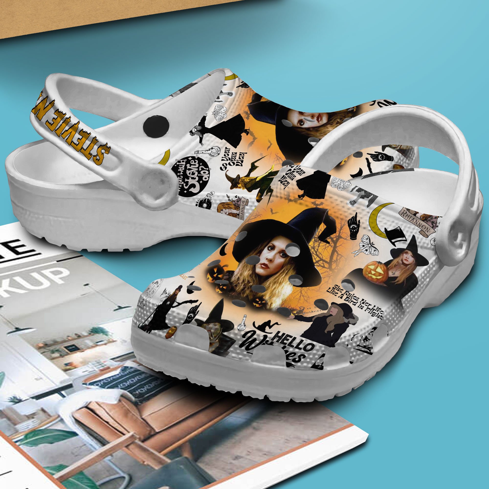 Merchidea Stevie Nicks Music Crocs Crocband Clogs Shoes Comfortable For Men Women and Kids