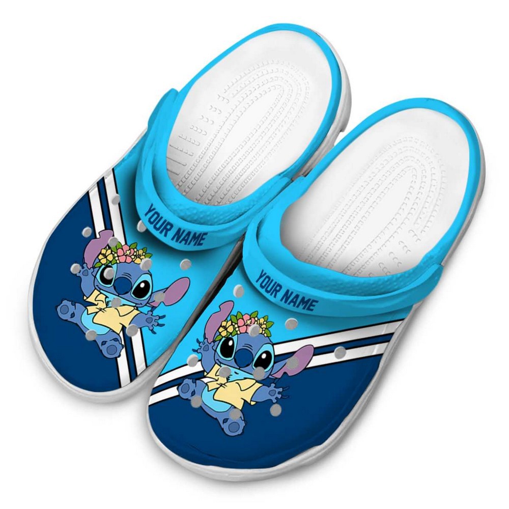 Merchidea Stitch Cartoon Crocs Crocband Clogs Shoes Comfortable For Men Women and Kids