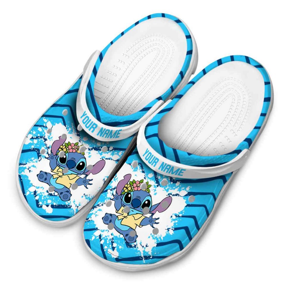 Merchidea Stitch Cartoon Crocs Crocband Clogs Shoes Comfortable For Men Women and Kids