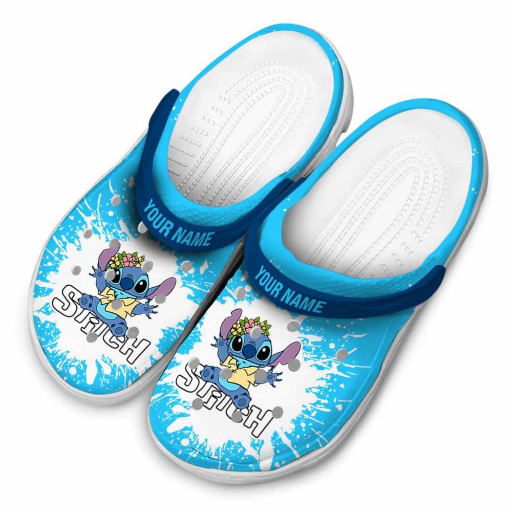 Merchidea Stitch Cartoon Crocs Crocband Clogs Shoes Comfortable For Men Women and Kids