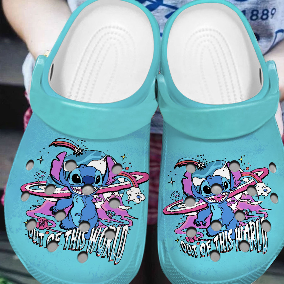 Merchidea Stitch Cartoon Crocs Crocband Clogs Shoes Comfortable For Men Women and Kids