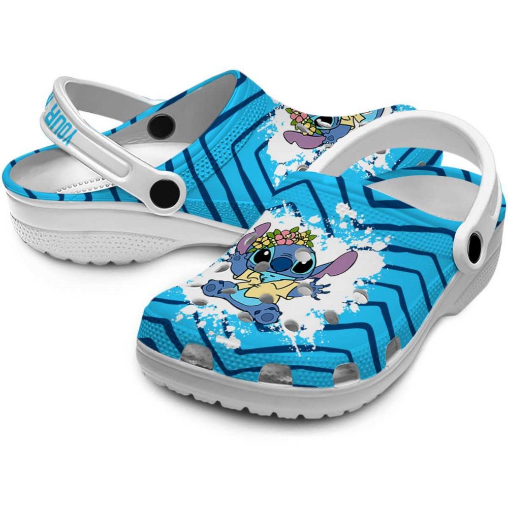 Merchidea Stitch Cartoon Crocs Crocband Clogs Shoes Comfortable For Men Women and Kids