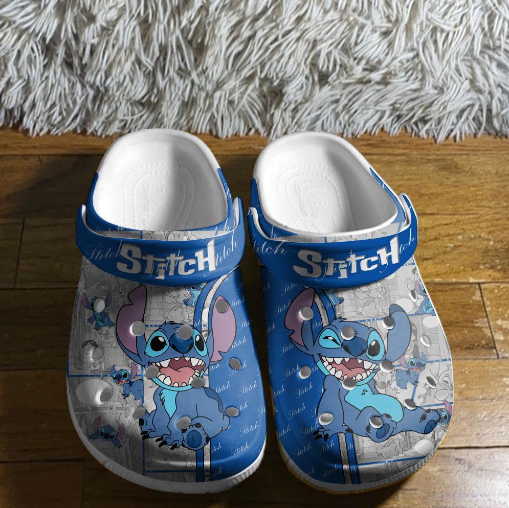 Merchidea Stitch Cartoon Crocs Crocband Clogs Shoes Comfortable For Men Women and Kids