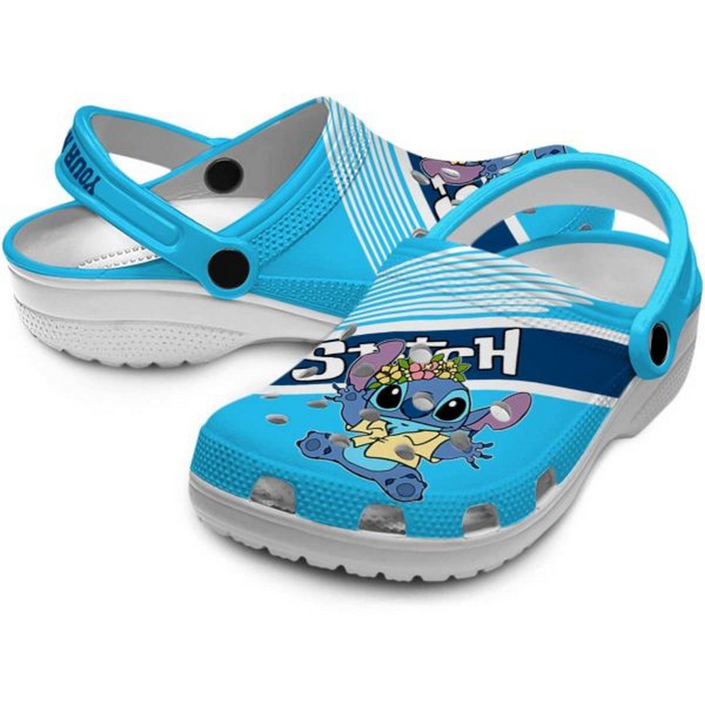 Merchidea Stitch Cartoon Crocs Crocband Clogs Shoes Comfortable For Men Women and Kids