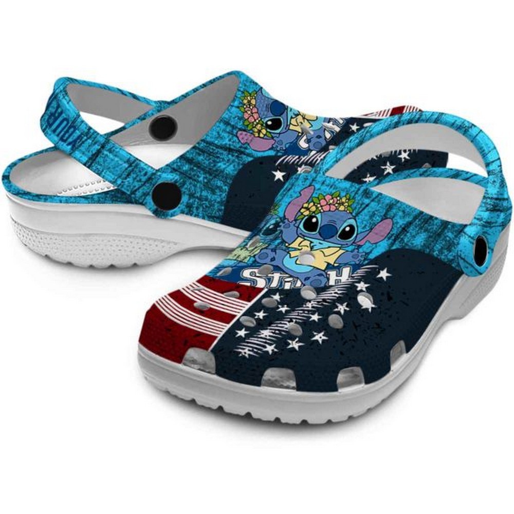 Merchidea Stitch Cartoon Crocs Crocband Clogs Shoes Comfortable For Men Women and Kids