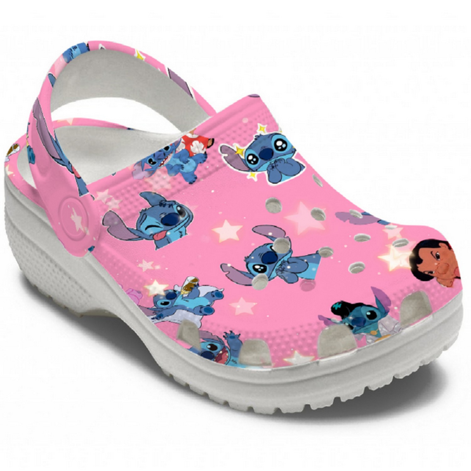 Merchidea Stitch Cartoon Crocs Crocband Clogs Shoes Comfortable For Men Women and Kids