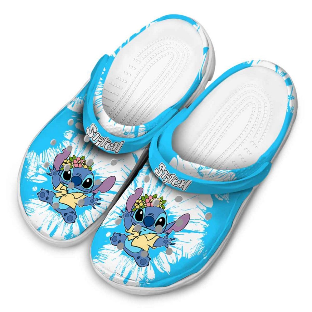 Merchidea Stitch Cartoon Crocs Crocband Clogs Shoes Comfortable For Men Women and Kids