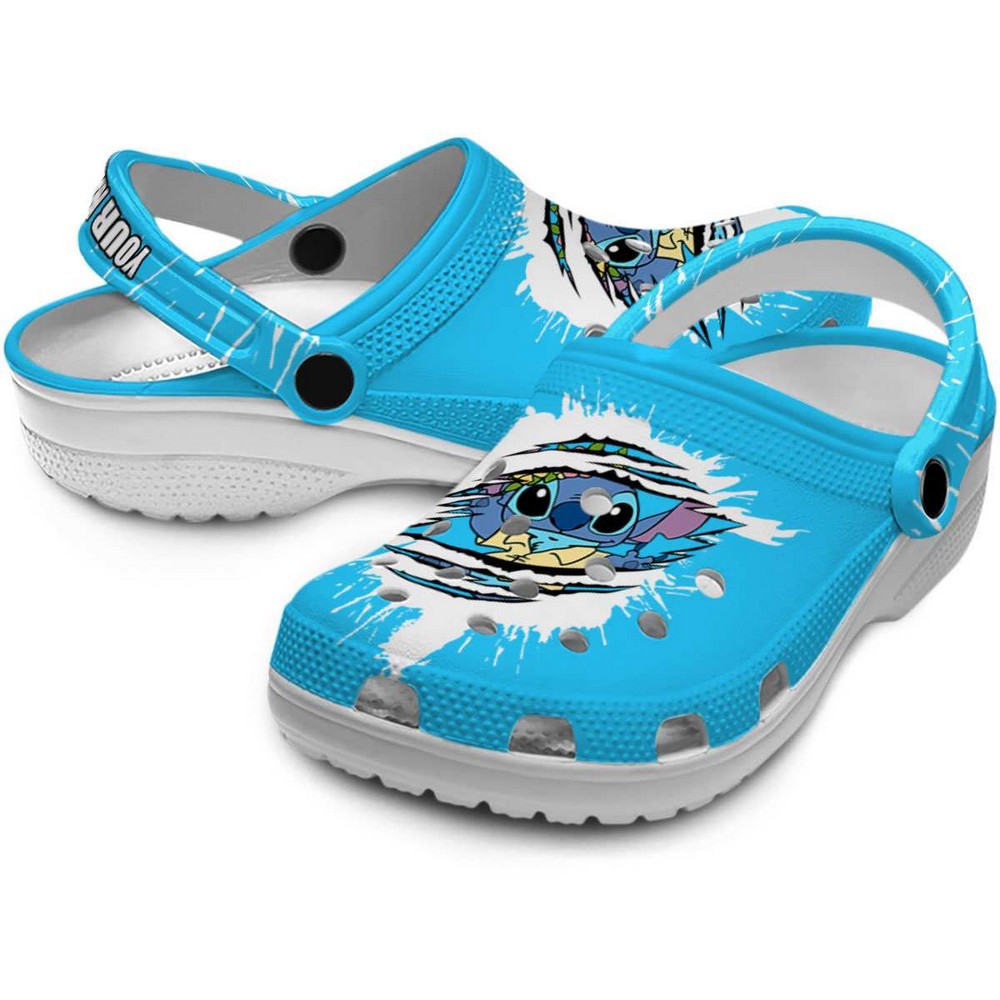 Merchidea Stitch Cartoon Crocs Crocband Clogs Shoes Comfortable For Men Women and Kids