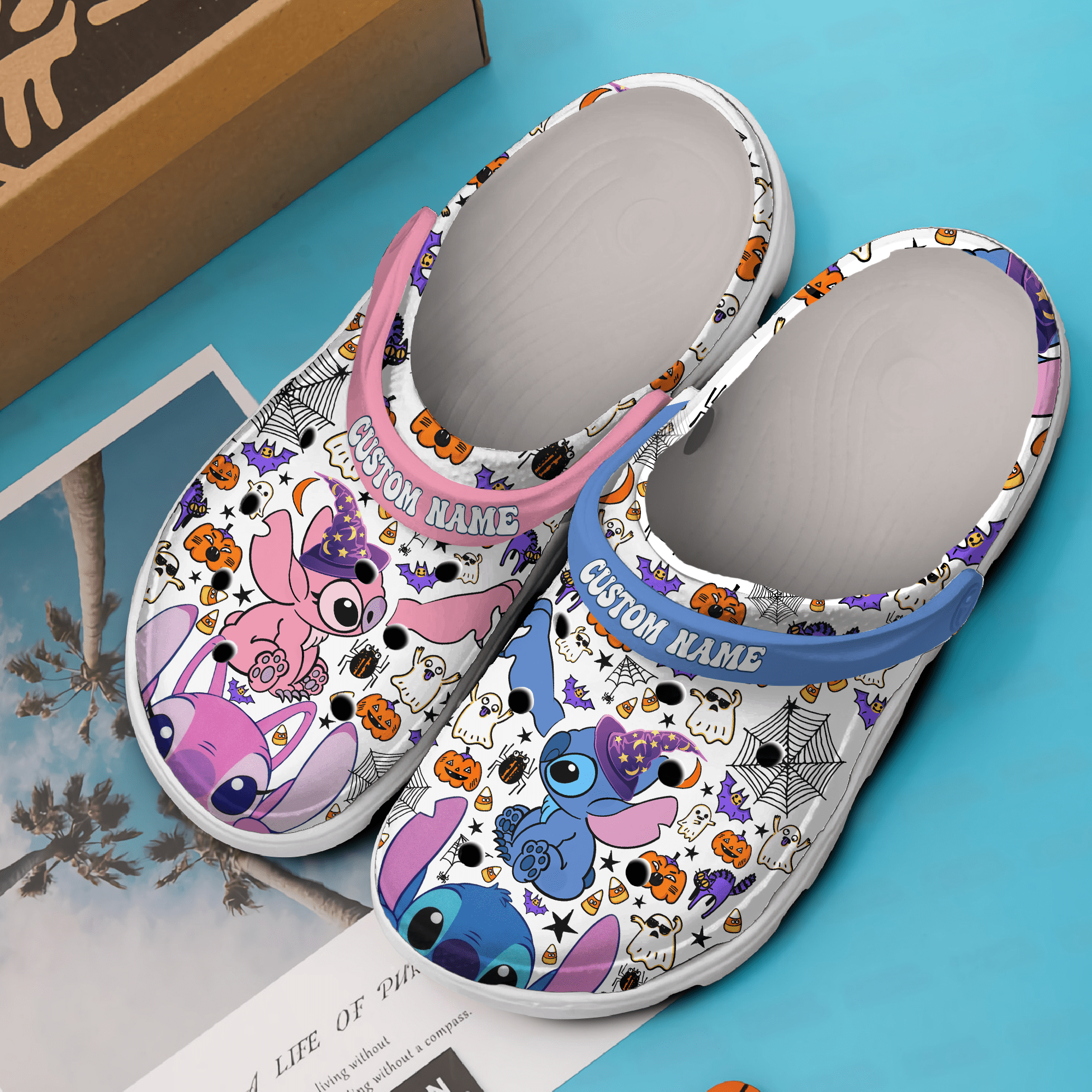 Merchidea Stitch Cartoon Crocs Crocband Clogs Shoes Comfortable For Men Women and Kids