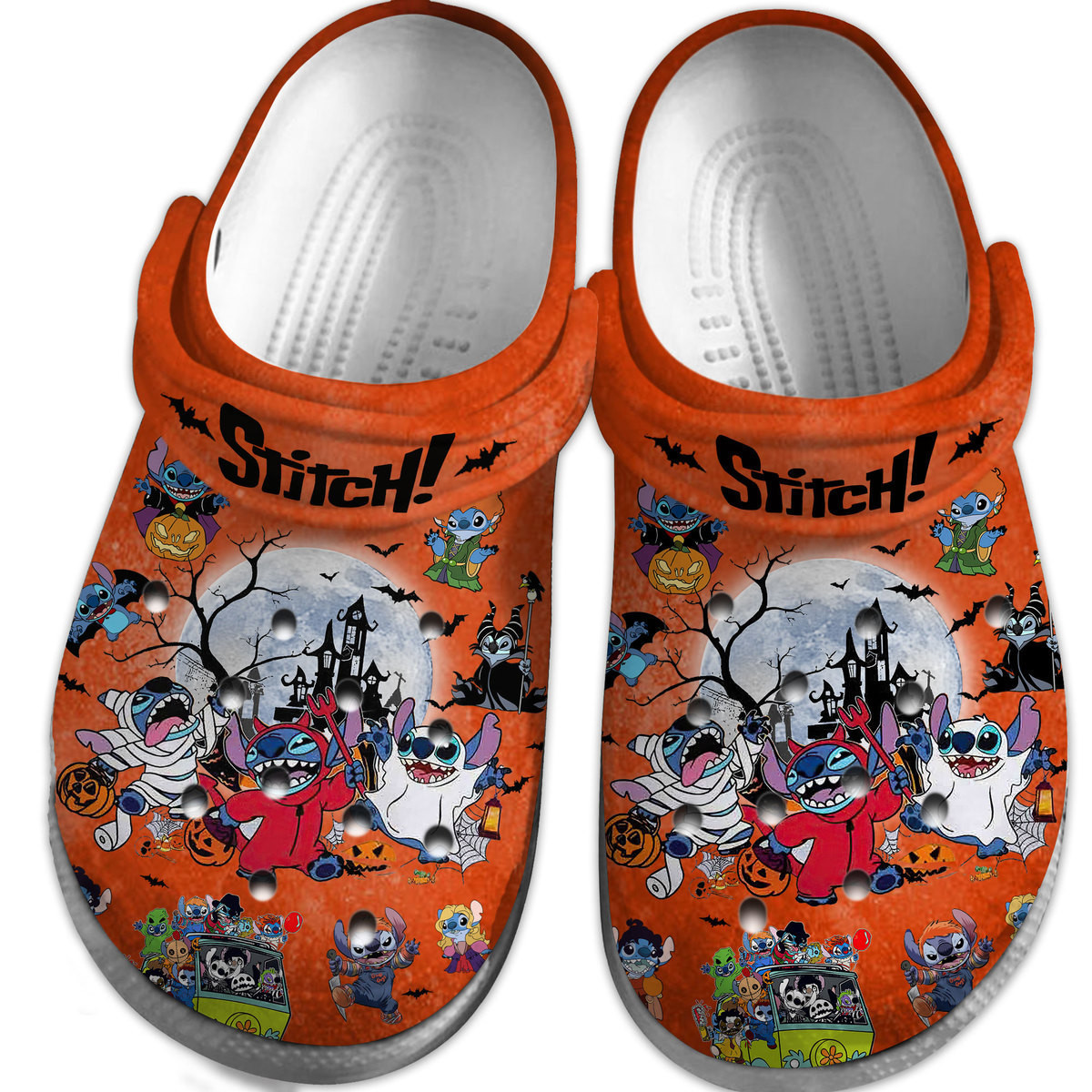 Merchidea Stitch Cartoon Crocs Crocband Clogs Shoes Comfortable For Men Women and Kids