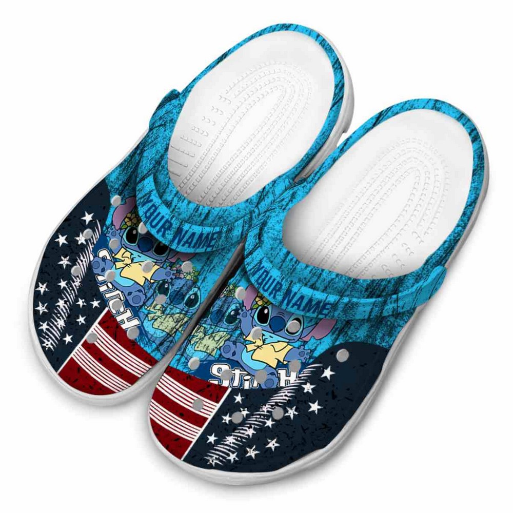 Merchidea Stitch Cartoon Crocs Crocband Clogs Shoes Comfortable For Men Women and Kids