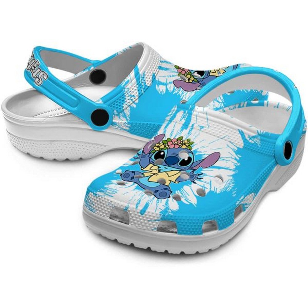 Merchidea Stitch Cartoon Crocs Crocband Clogs Shoes Comfortable For Men Women and Kids