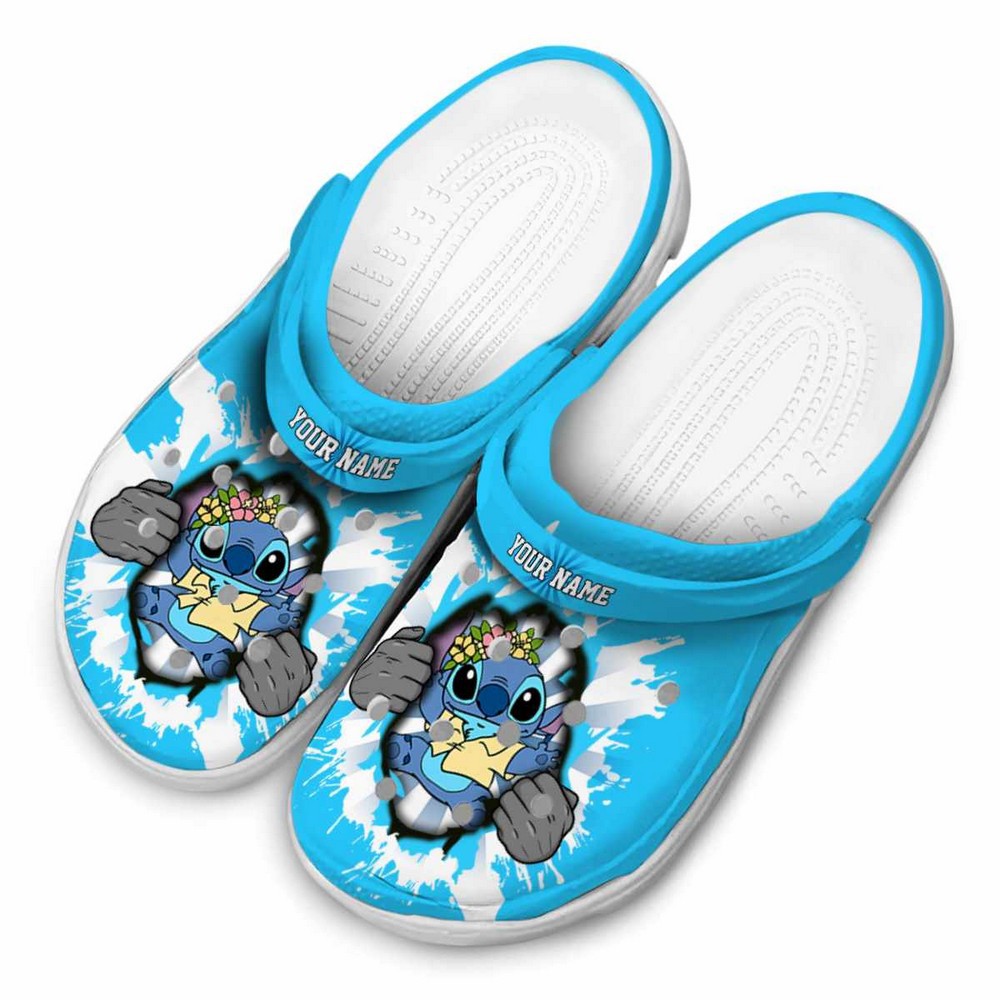 Merchidea Stitch Cartoon Crocs Crocband Clogs Shoes Comfortable For Men Women and Kids