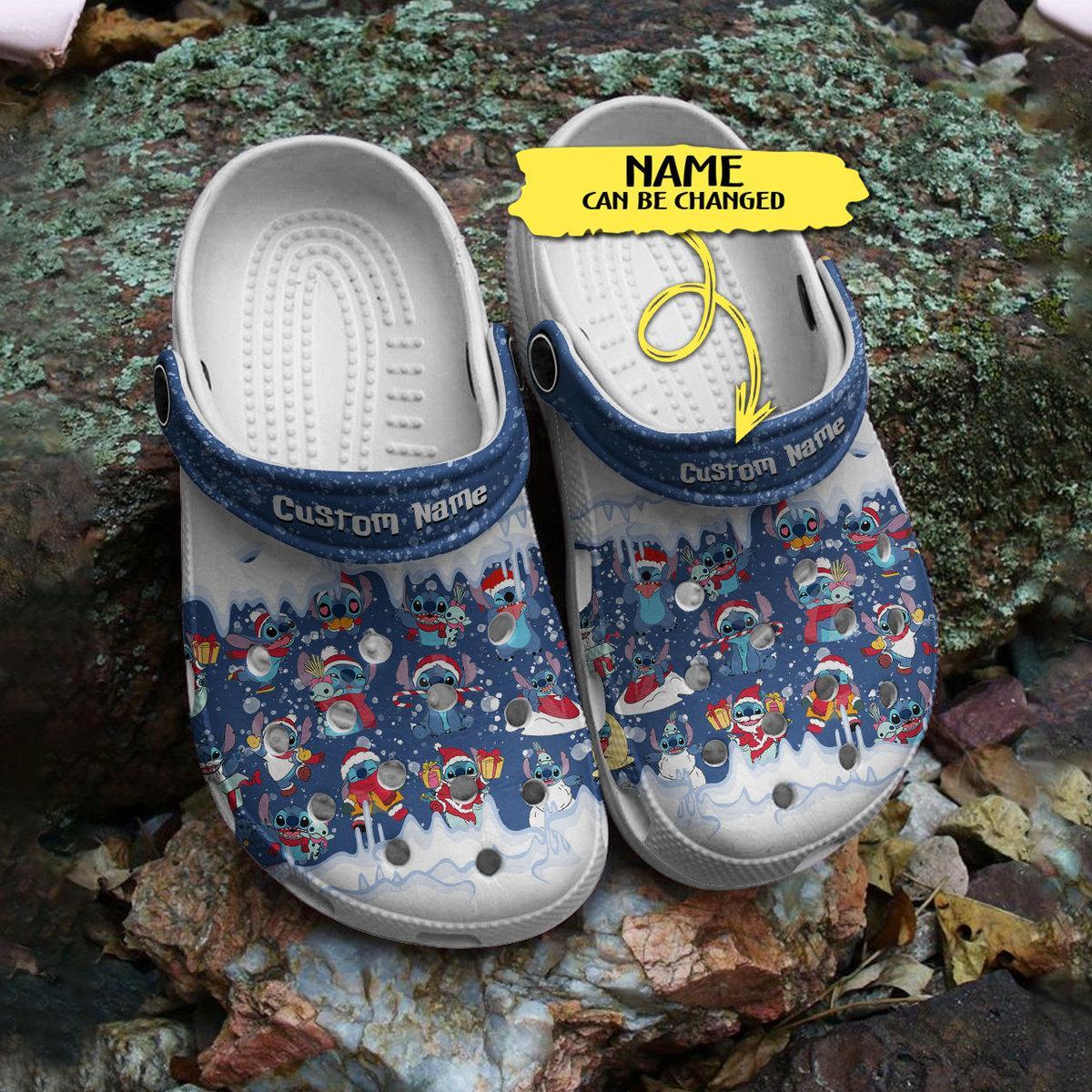 Merchidea Stitch Cartoon Crocs Crocband Clogs Shoes Comfortable For Men Women and Kids