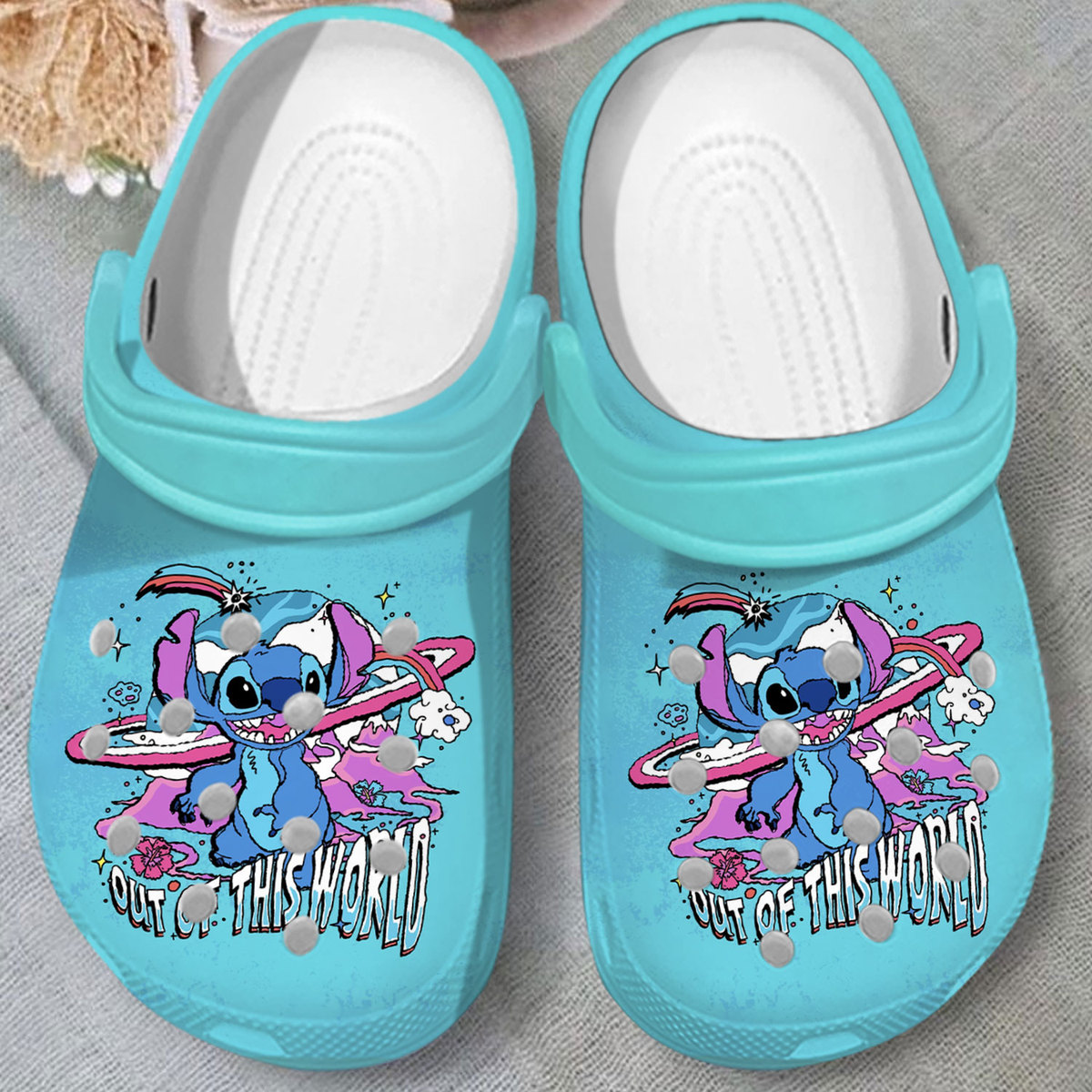 Merchidea Stitch Cartoon Crocs Crocband Clogs Shoes Comfortable For Men Women and Kids