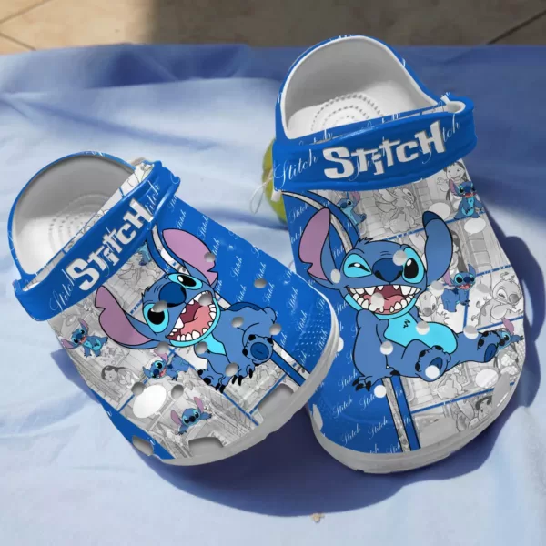 Merchidea Stitch Cartoon Crocs Crocband Clogs Shoes Comfortable For Men Women and Kids