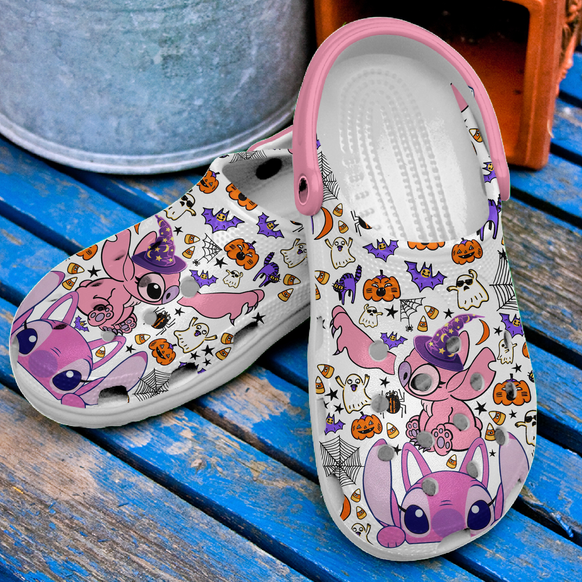 Merchidea Stitch Cartoon Crocs Crocband Clogs Shoes Comfortable For Men Women and Kids
