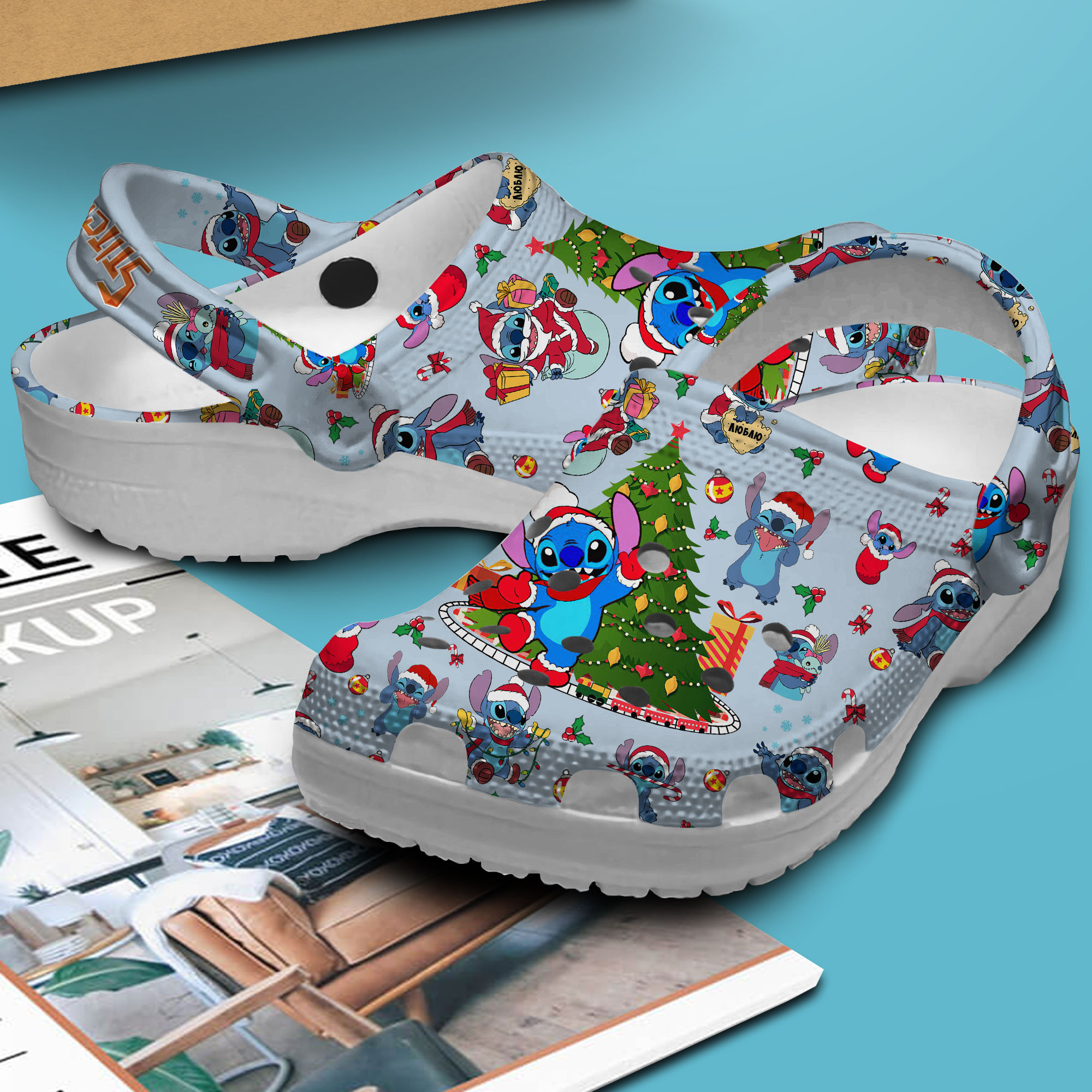Merchidea Stitch Cartoon Crocs Crocband Clogs Shoes Comfortable For Men Women and Kids