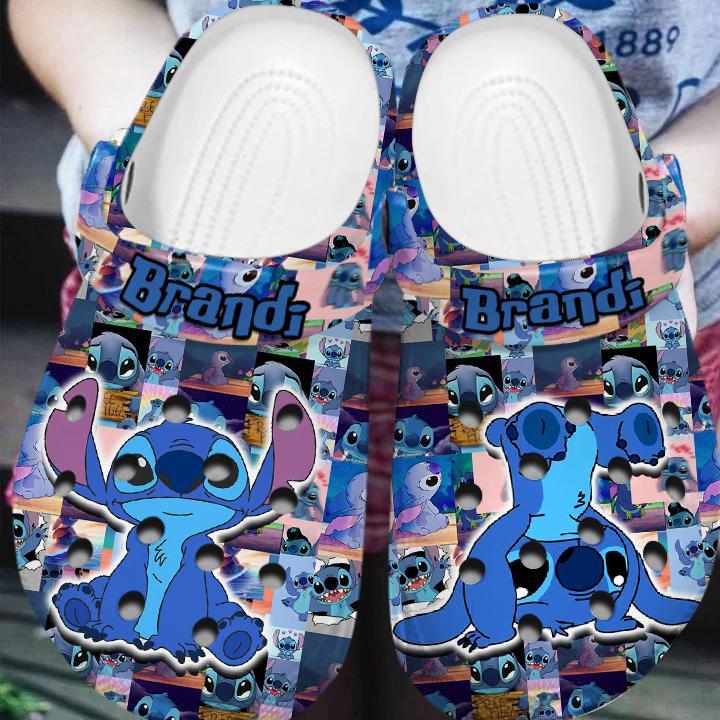 Merchidea Stitch Cartoon Crocs Crocband Clogs Shoes Comfortable For Men Women and Kids