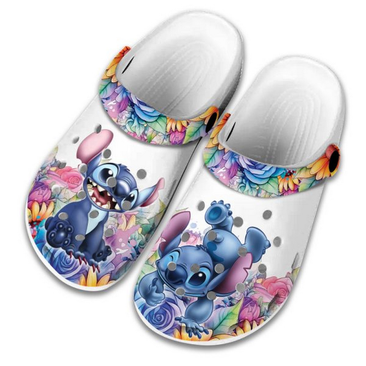 Merchidea Stitch Cartoon Crocs Crocband Clogs Shoes Comfortable For Men Women and Kids
