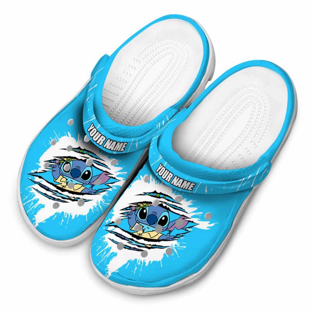 Merchidea Stitch Cartoon Crocs Crocband Clogs Shoes Comfortable For Men Women and Kids