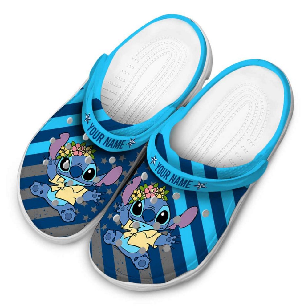 Merchidea Stitch Cartoon Crocs Crocband Clogs Shoes Comfortable For Men Women and Kids
