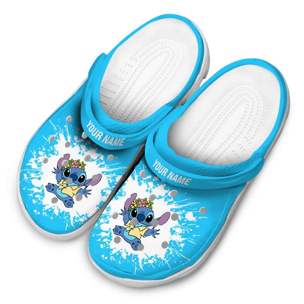Merchidea Stitch Cartoon Crocs Crocband Clogs Shoes Comfortable For Men Women and Kids