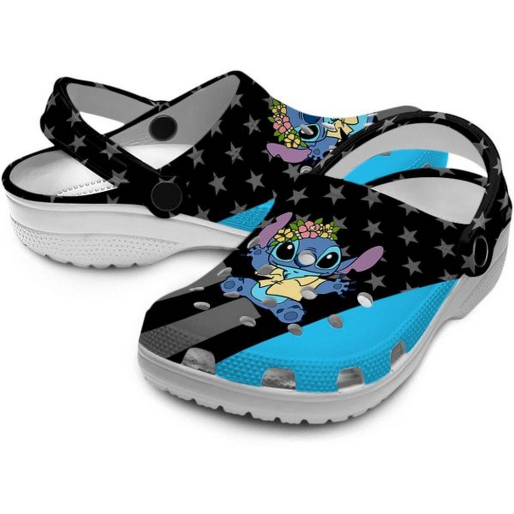 Merchidea Stitch Cartoon Crocs Crocband Clogs Shoes Comfortable For Men Women and Kids