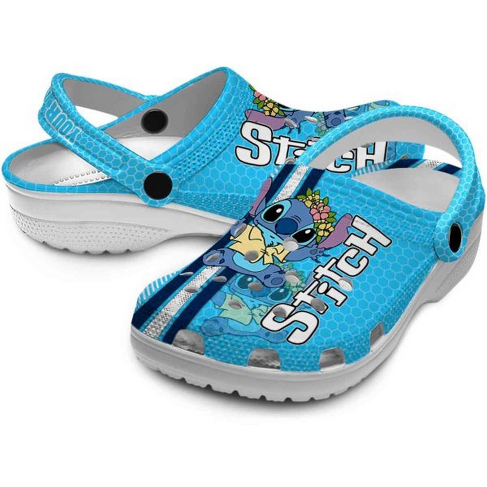 Merchidea Stitch Cartoon Crocs Crocband Clogs Shoes Comfortable For Men Women and Kids