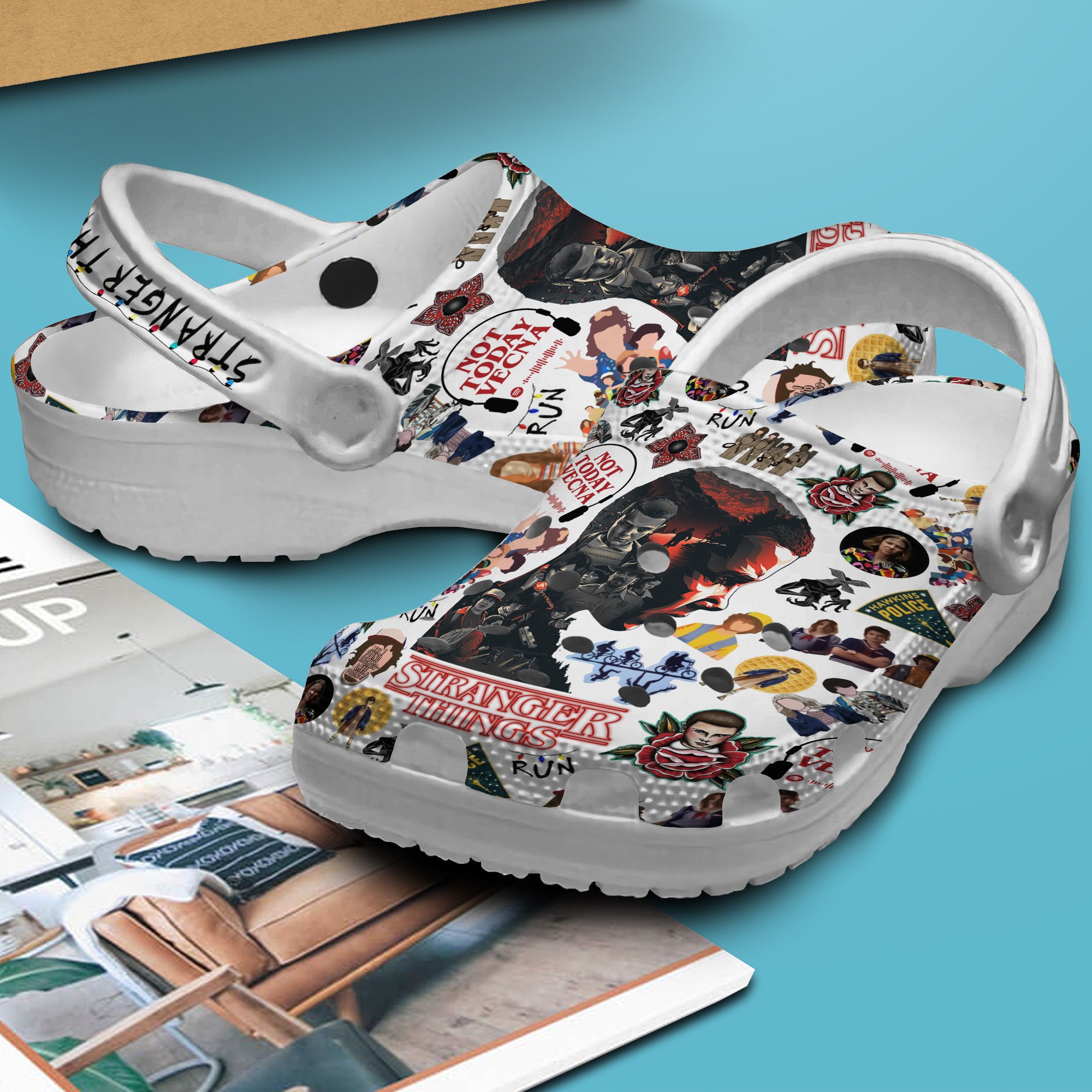 Merchidea Stranger Things TV Series Crocs Crocband Clogs Shoes Comfortable For Men Women and Kids