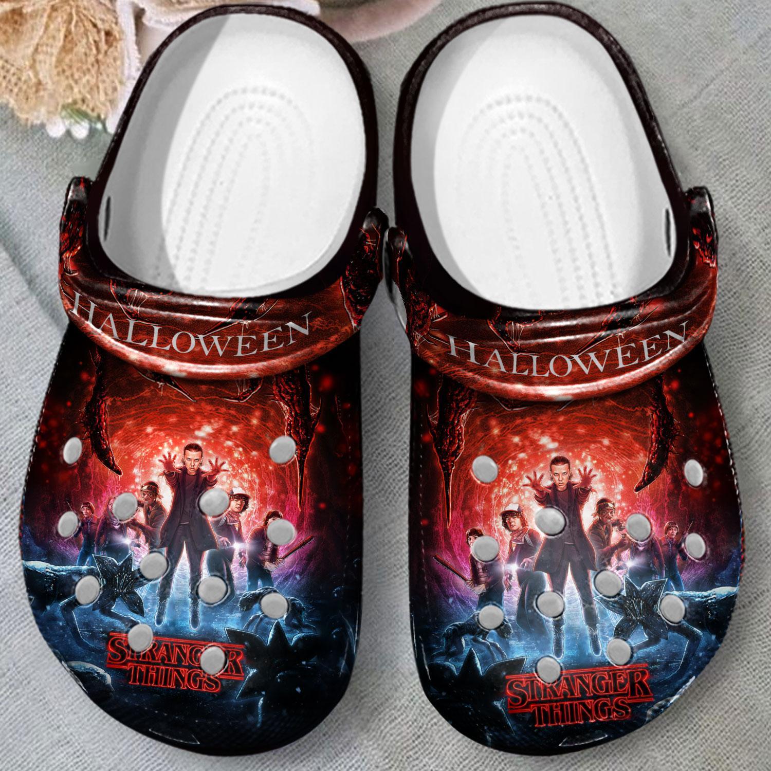 Merchidea Stranger Things TV Series Crocs Crocband Clogs Shoes Comfortable For Men Women and Kids