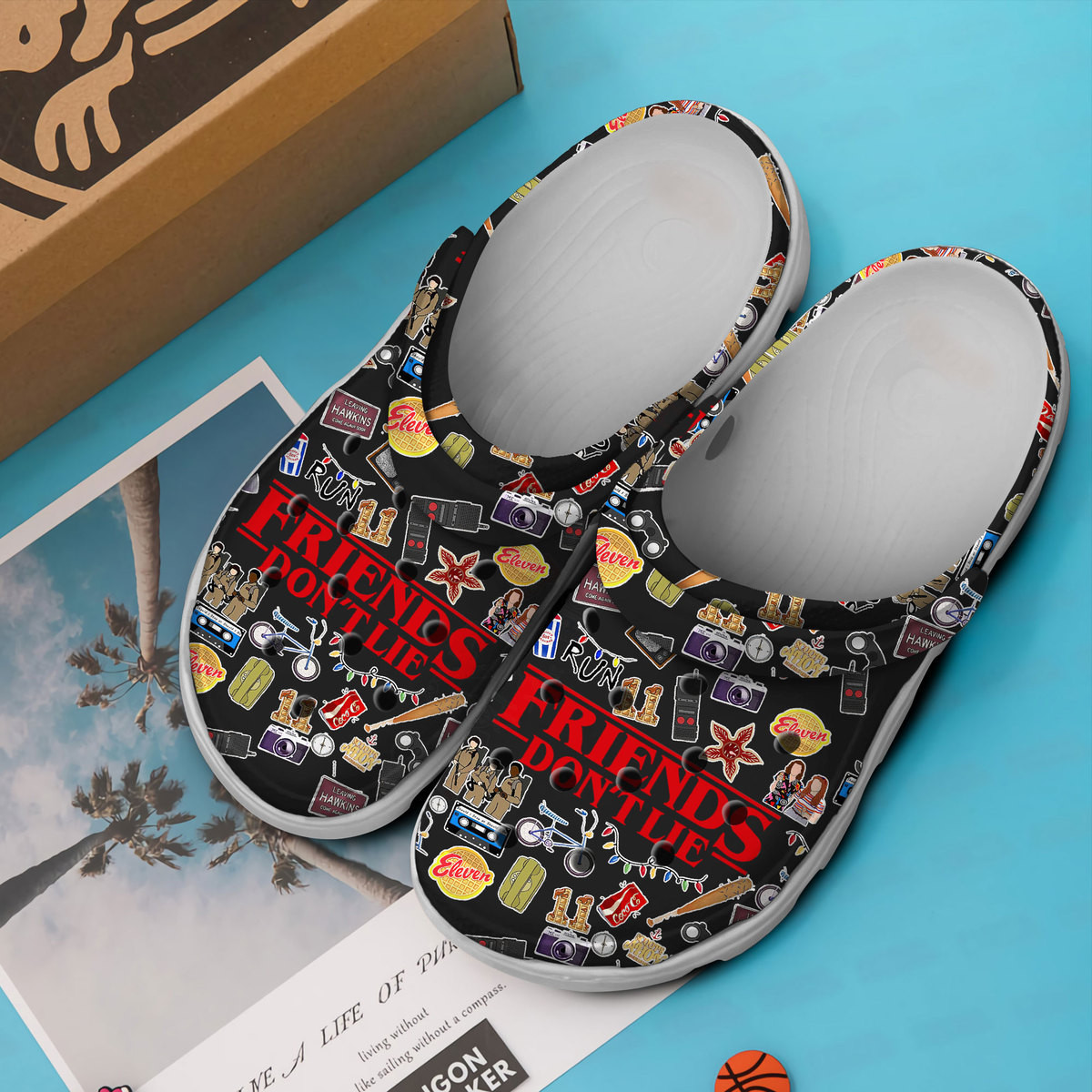 Merchidea Stranger Things TV Series Crocs Crocband Clogs Shoes Comfortable For Men Women and Kids