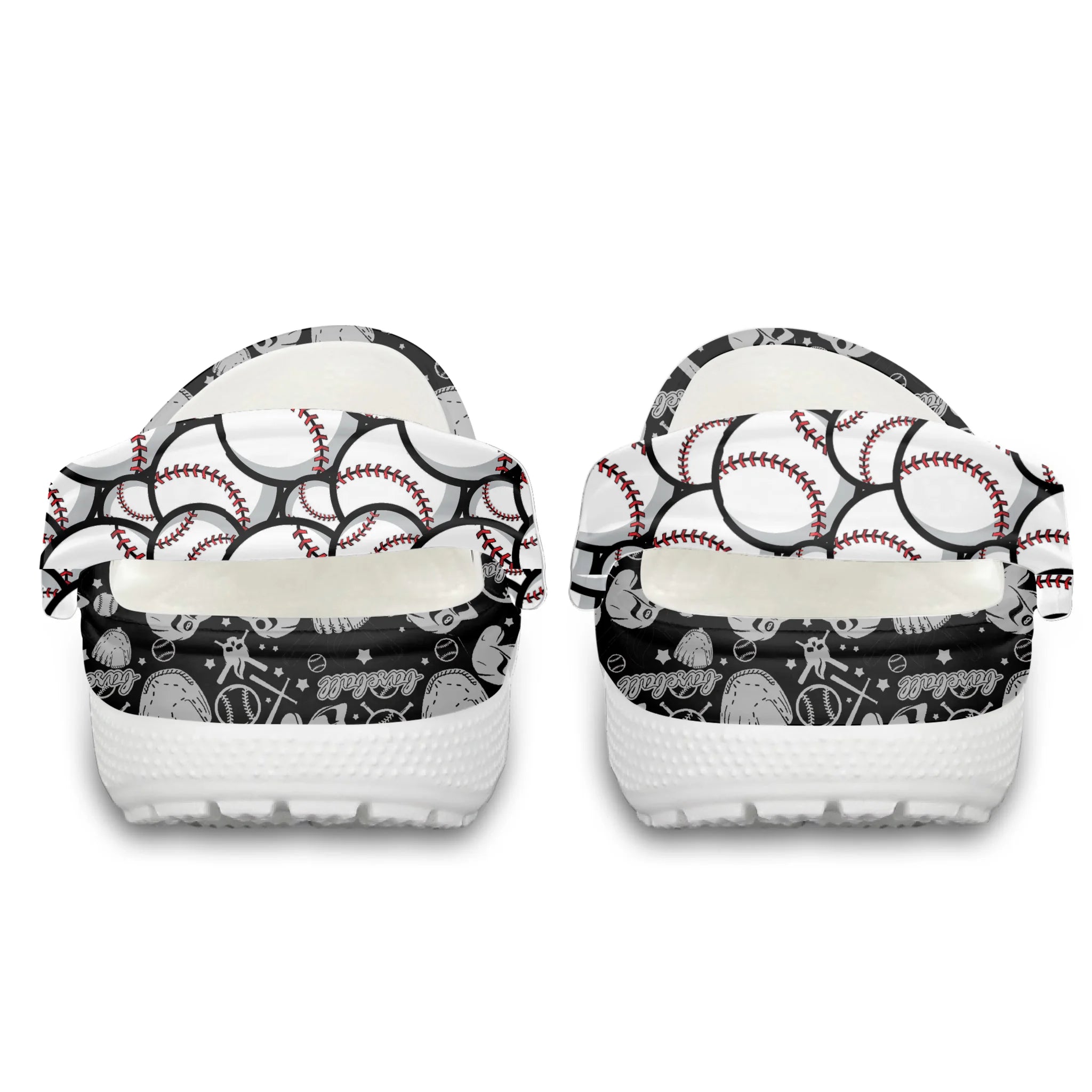 Merchidea Street Doodle Baseball Sport Crocs Crocband Clogs Shoes Comfortable For Men Women and Kids