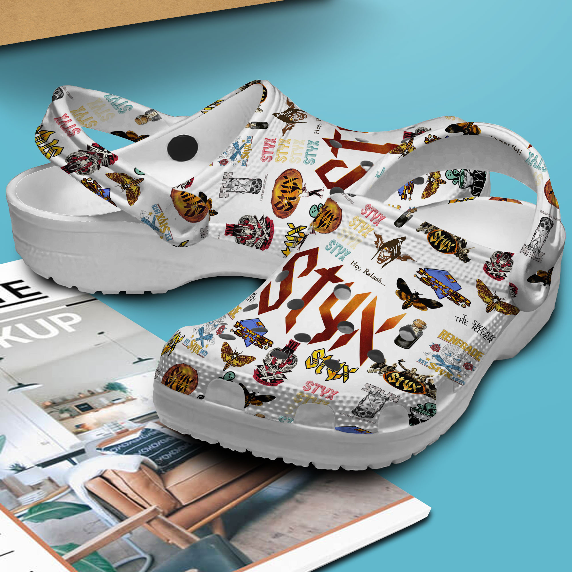 Merchidea Styx Music Crocs Crocband Clogs Shoes Comfortable For Men Women and Kids