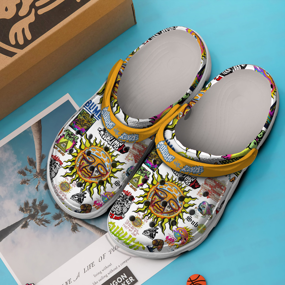 Merchidea Sublime with Rome Music Crocs Crocband Clogs Shoes Comfortable For Men Women and Kids