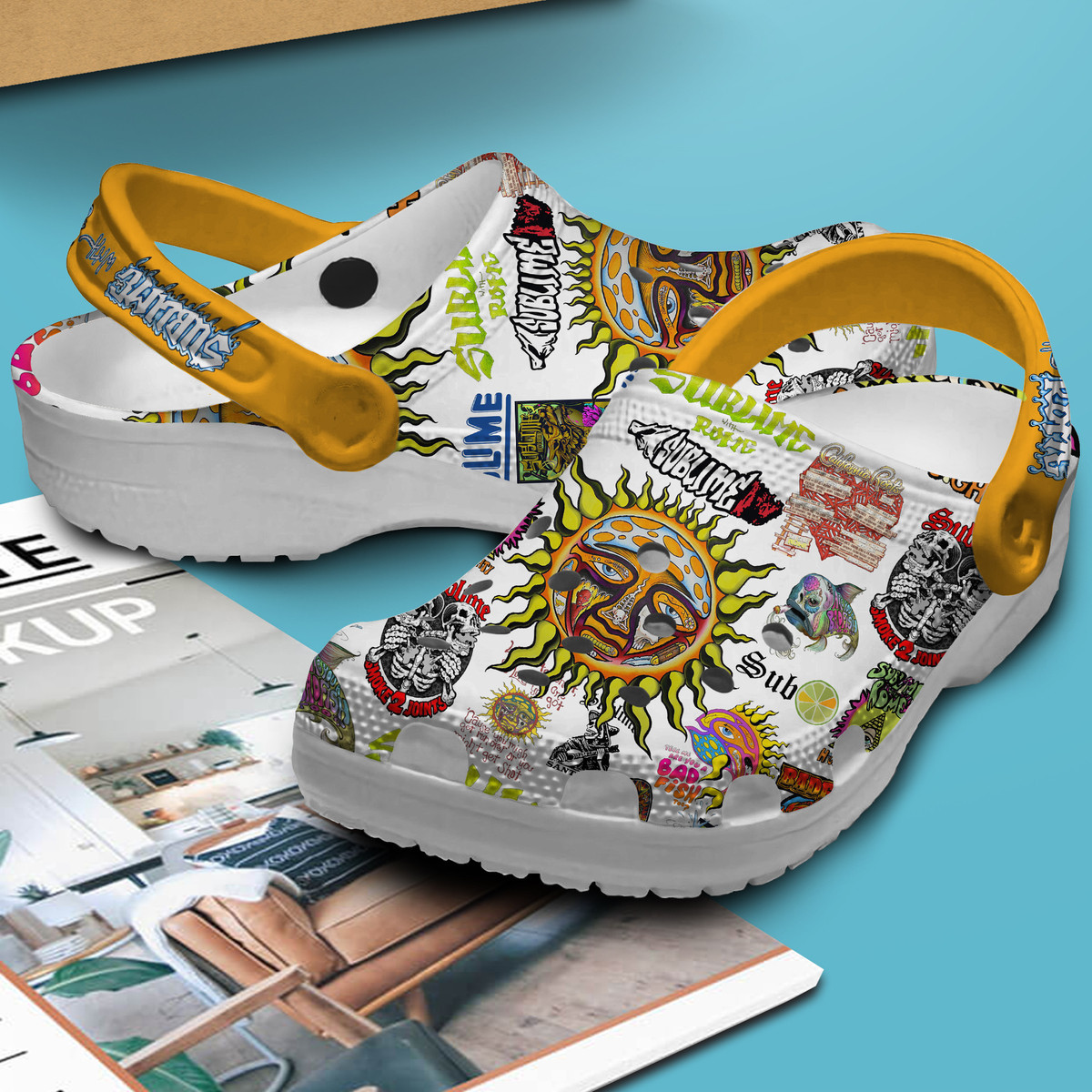 Merchidea Sublime with Rome Music Crocs Crocband Clogs Shoes Comfortable For Men Women and Kids