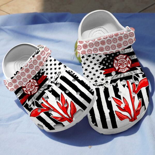 Merchidea Sunflower firefighter Crocs Crocband Clogs Shoes Comfortable For Men Women and Kids